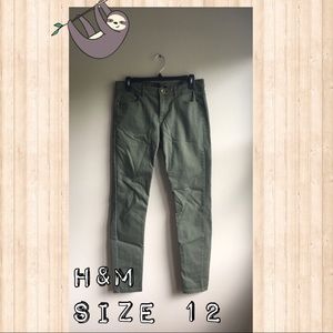 H&M, size 12, army green pants